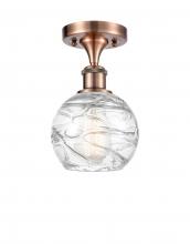 Innovations Lighting 516-1C-AC-G1213-6 - Athens Deco Swirl - 1 Light - 6 inch - Antique Copper - Semi-Flush Mount