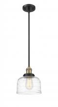 Innovations Lighting 201S-BAB-G713 - Bell - 1 Light - 8 inch - Black Antique Brass - Stem Hung - Mini Pendant