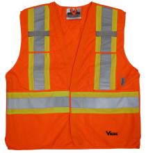 Alliance Mercantile 6135O-2XL/3XL - Viking 5 Point Tear Away Safety Vest-Solid Polyester