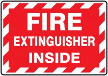 Accuform LFXG571VSP - Safety Label, FIRE EXTINGUISHER INSIDE, 3 1/2" x 5", Adhesive Vinyl, 5/pk