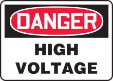 Accuform MELC113VA - Safety Sign, DANGER HIGH VOLTAGE, 7" x 10", Aluminum