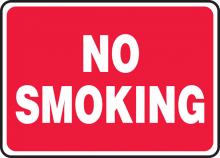 Accuform MSMK423VS - Safety Sign, NO SMOKING (white/red), 7" x 10", Adhesive Vinyl