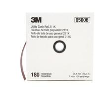 3M 7000118340 - 3M™ Utility Cloth Roll, 211K, grade 180, 1 in x 150 ft (25.4 mm x 45.72 m)