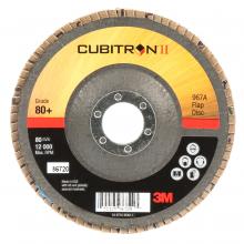 3M 7000148201 - 3M™ Cubitron™ II Flap Disc, 967A, T29, 80+, Y-weight, 5 in x 7/8 in