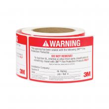 3M 7010400882 - 3M™ Firestop Identification Label, 3 in x 5 in, 250 Labels/Roll, 4 Rolls/Case