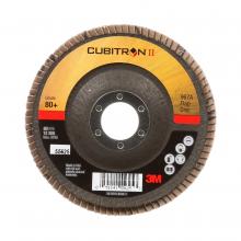 3M 7000148189 - 3M™ Cubitron™ II Flap Disc, 967A, T29, 80+, Y-weight, 4-1/2 in x 7/8 in