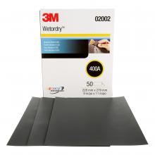 3M 7000000318 - 3M™ Wetordry™ Tri-M-ite™ Sheet, 413Q, 02002, 400, A-weight, 9 in x 11 in (22.86 cm x 27.94)