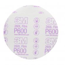 3M 7000000570 - 3M™ Hookit™ Finishing Film Disc, 260L, 00971, P600, 6 in (15.24 cm)