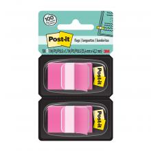 3M 7000052451 - Post-it® Flags, 680-BP2, bright pink, 1 in wide, 50 per dispenser, 2 dispensers per pack