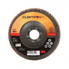 3M 7000148196 - 3M™ Cubitron™ II Flap Disc, 967A, T27, 40+, Y-weight, 5 in x 7/8 in