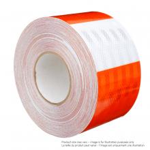 3M 7000136635 - 3M™ High Intensity Prismatic Grade Barricade Sheeting, 382 VHIP, white/orange, 4 in x 50 yd