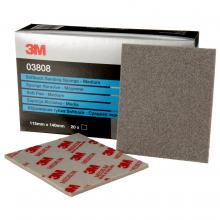 3M 7000043357 - 3M™ Softback Sanding Sponge, 03808, Medium, 4 1/2 in x 5 1/2 in (11.43 cm x 13.97 cm)