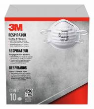 3M 7100160237 - 3M™ Respirator 8200H10-DC, Sanding & Fibreglass, N95, 10/Pack