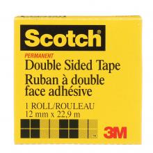 3M 7000137041 - Scotch® Double Sided Tape, 665-C, 0.47 in x 25 yd (12 mm x 22.9 m), boxed, 2 per pack