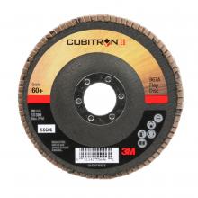 3M 7000148182 - 3M™ Cubitron™ II Flap Disc, 967A, T27, 60+, Y-weight, 4-1/2 in x 7/8 in