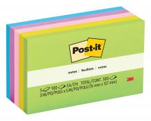 3M 7100243047 - Post-it® Notes 655-5UC-C, Floral Fantasy Collection, 3 in x 5 in, 100 Sheets/Pad, 5 Pads/Pack