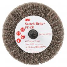 3M 7000077904 - Scotch-Brite™ Roloc™ Cut and Polish Flap Brush, PF-ZR, MED, 3 in x 1-1/2 in (7.62 cm x 3.81 cm)