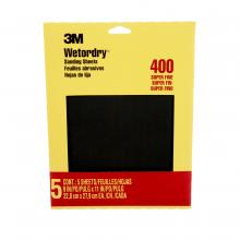 3M 7010383681 - 3M™ Wetordry™ Sanding Sheets 9085NA, 9 in x 11 in, 400 grit, 5/Pack