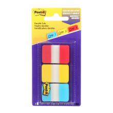 3M 7000127110 - Post-it® Tabs 686-RYBTRI, Assorted Colours, 1 in x 1.5 in (25.4 mm x 38.1 mm), 66/Pack