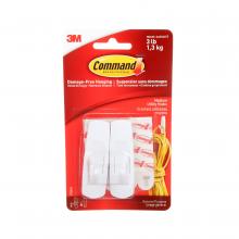 3M 7000122980 - Command™ Utility Hooks 17001C, White, Medium, 2 Hooks/4 Strips/Pack