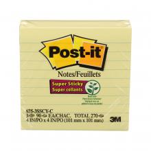 3M 7100139786 - Post-it® Super Sticky Notes 675-3SSCY-C