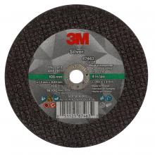 3M 7100139222 - 3M™ Silver Cut-Off Wheel, 87463, T1, black, 4 in x 0.05 in x 3/8"-24 (10.16 cm x 1.27 mm)