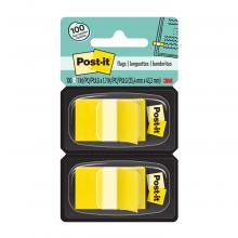 3M 7000052452 - Post-it® Flags, 680-YW2, yellow, 1 in wide, 50 per dispenser, 2 dispensers per pack