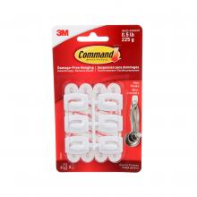 3M 7000122957 - Command™ Mini Hooks 17006C, White, 0.5 lb (225 g), 6 Hooks, 8 Strips