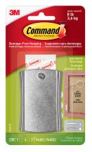 3M 7100139985 - Command™ Wire Back Picture Hanger 17048-EF, White, 1 Hanger/4 Large Strips/4 Mini Strips/Pack