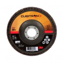 3M 7100104927 - 3M™ Cubitron™ II Flap Disc, 969F, T27, 80+, YF-weight, 5 in x 7/8 in