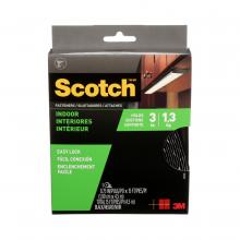 3M 7100104298 - Scotch™ Indoor Fasteners RF4761, 3/4 in x 15 ft (19 mm x 4.57 m), Black, 1 Set of Strips