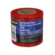 3M 7100115080 - Scotch® Barricade Tape, 356, red, "Danger", 300 ft (91.4 m)