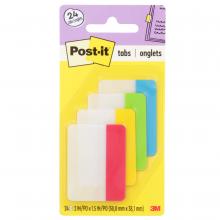 3M 7100046355 - Post-it® Tabs 686-ALYR, Assorted Primary Colours, 2 in x 1.5 in (50.8 mm x 38.1 mm), 24/Pack