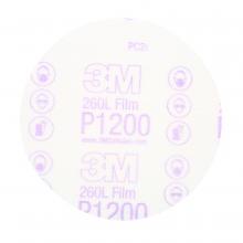 3M 7000000563 - 3M™ Hookit™ Finishing Film Disc, 260L, 00952, P1200, 5 in (12.7 cm)