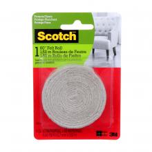 3M 7100142697 - Scotch™ Easy Cut Felt Roll SP811-NA, Beige, 1/2 in x 60 in (1.27 cm x 152.40 cm), 1/Pack