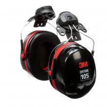 3M 7000002327 - 3M™ PELTOR™ Optime™ 105 Earmuffs, H10P3E, hard hat attached, 10 pairs per case