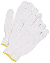 Bob Dale Gloves & Imports Ltd 10-9-77-L - Seamless Knit Poly-Cotton String Knit Glove Bleached