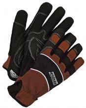 Bob Dale Gloves & Imports Ltd 20-1-10009-L - Performance Glove Synthetic Leather Slip-On Cuff Brown