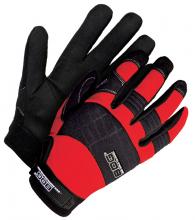 Bob Dale Gloves & Imports Ltd 20-1-10603R-L - Mechanics Glove Synthetic Leather Red/Black