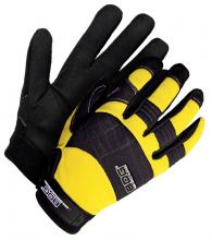 Bob Dale Gloves & Imports Ltd 20-1-10603Y-L - Mechanics Glove Synthetic Leather Yellow/Black