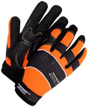 Bob Dale Gloves & Imports Ltd 20-1-10606-L - Mechanics Glove Synthetic Leather Anti-Vib Hi-Viz Orange