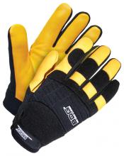 Bob Dale Gloves & Imports Ltd 20-1-10609-L - Mechanics Glove Grain Deerskin Gold/Black