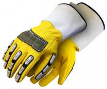 Bob Dale Gloves & Imports Ltd 20-9-10696-L - Grain Goatskin Gauntlet Back Protection Lined Thinsulate