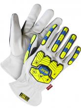 Bob Dale Gloves & Imports Ltd 20-9-10697-L - ArcTek Goatskin Rolled Cuff Back Protection FR120Thins & Kev