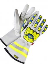 Bob Dale Gloves & Imports Ltd 20-9-10699-L - ArcTek Goatskin 5" Gauntlet Back Protection FR120Thins & Kev