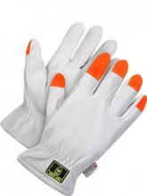 Bob Dale Gloves & Imports Ltd 20-9-1891-L - Goatskin Driver Cut Resistant Liner Hi-Viz Fingertips