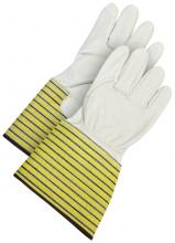 Bob Dale Gloves & Imports Ltd 40-1-2510-L - Full Grain Combo w/5" Rubberized Safety Cuff Palm Lined