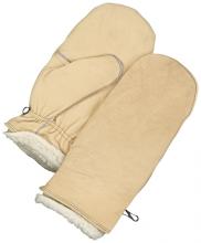 Bob Dale Gloves & Imports Ltd 50-9-227-L - Grain Leather Mitt Pullover w/Pullout Pile Liner