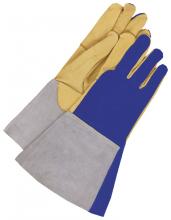 Bob Dale Gloves & Imports Ltd 60-1-1706-L - TIG Welder Grain Deerskin Palm / Split Cow Back Kevlar Sewn - Kevlar® Sewn