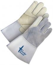 Bob Dale Gloves & Imports Ltd 60-1-650-L - Grain Cowhide Utility Glove Gauntlet Split Back Palm Lined